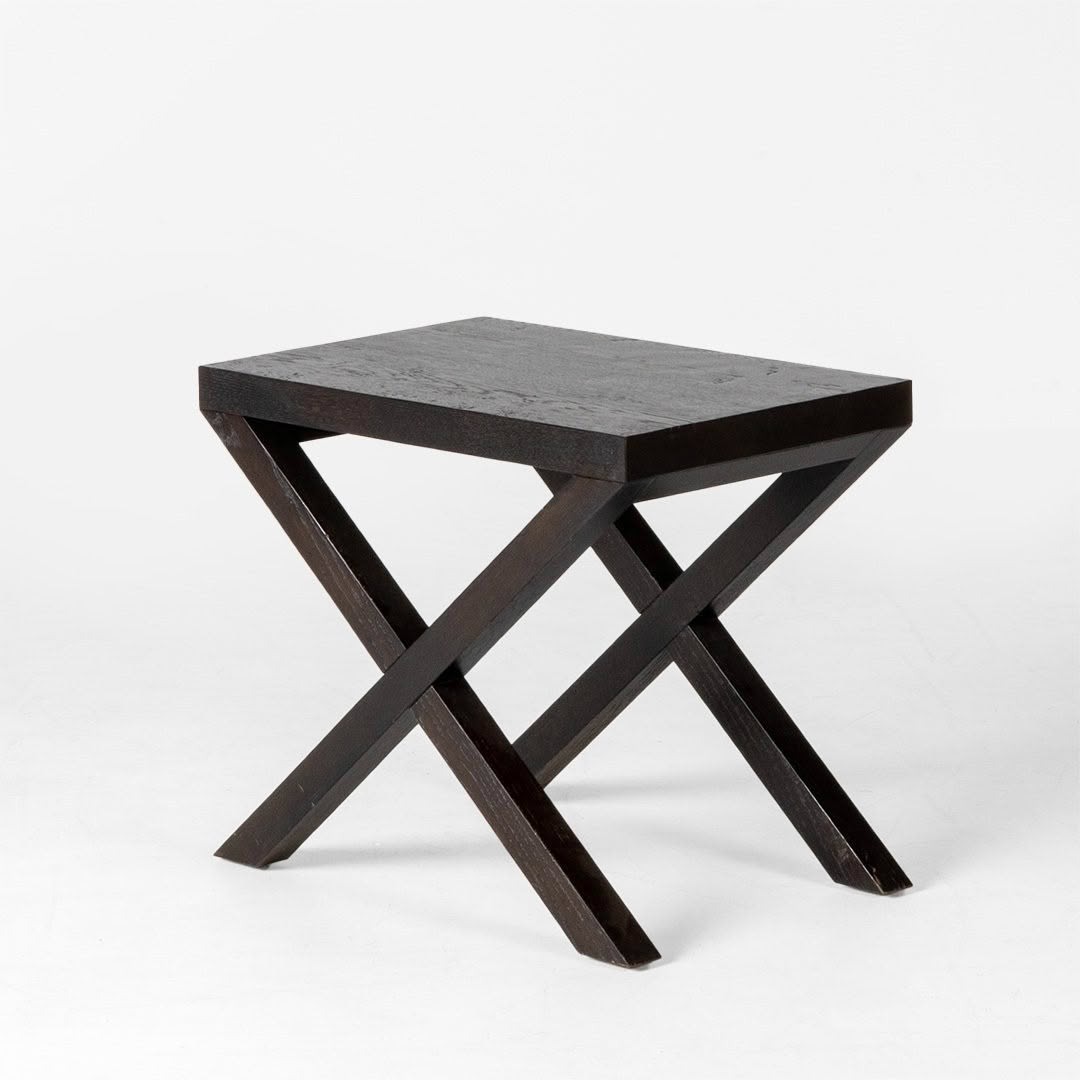 Côte d’Azur Cross-Braced Stool angled