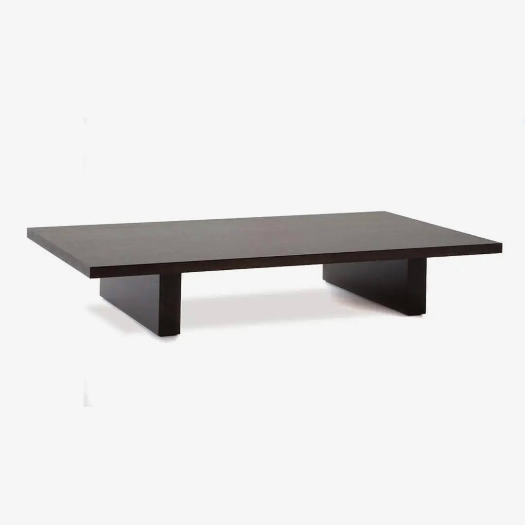 Low-profile modern black coffee table