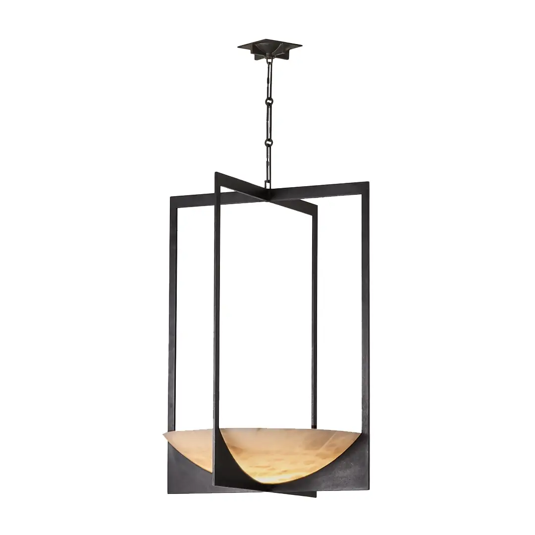 Modern black and gold hanging pendant light