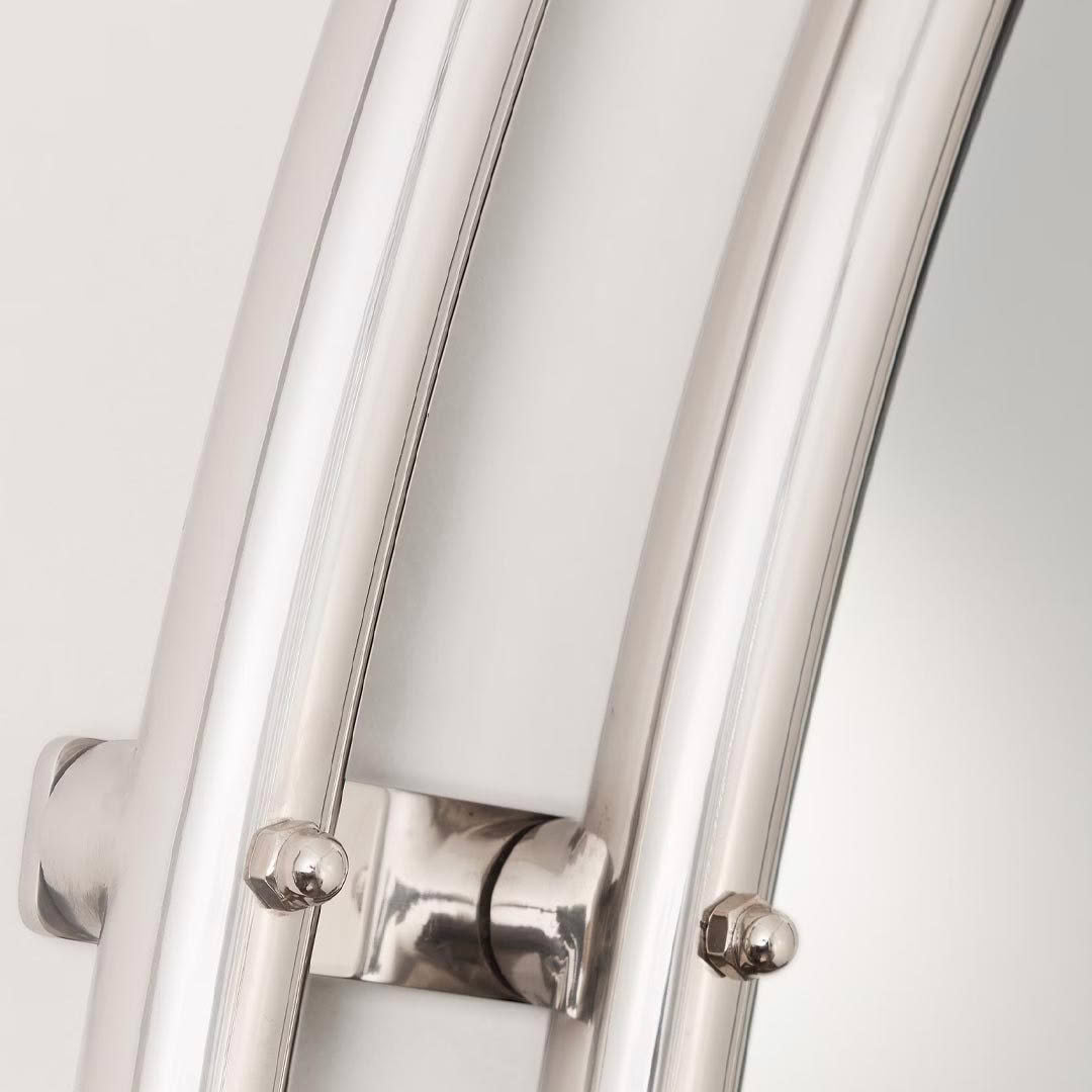 Close-up of polished chrome trumpet details