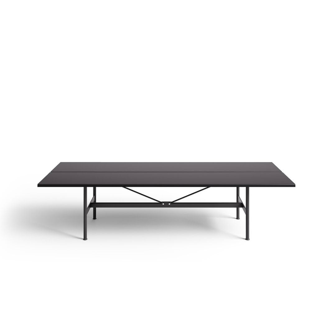 Modern black rectangular minimalist coffee table