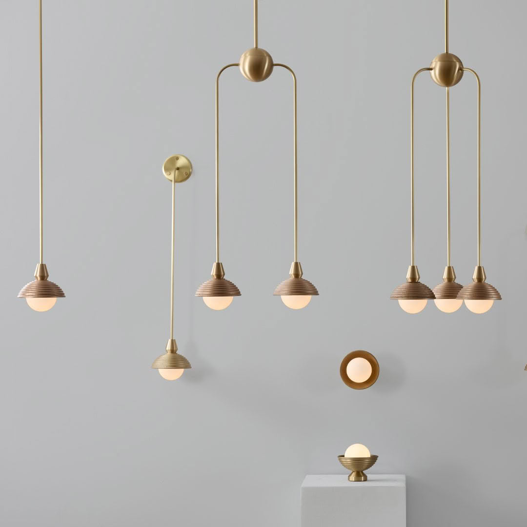 Elegant hanging pendant lights in modern room