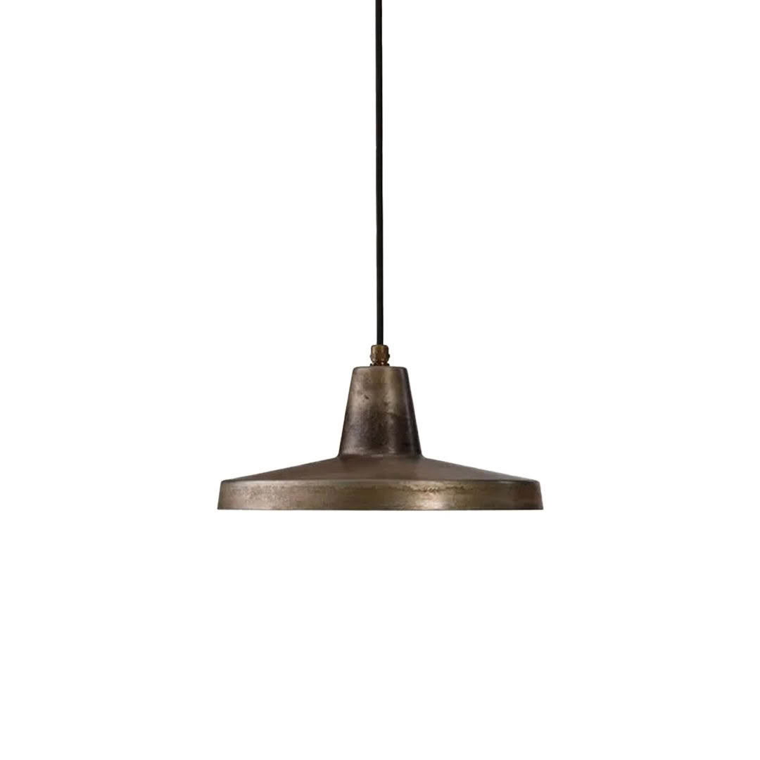 Vintage bronze pendant light isolated on white background
