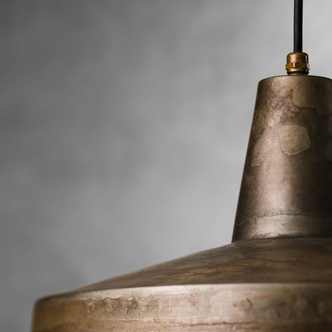 Close-up of an antique metal bell