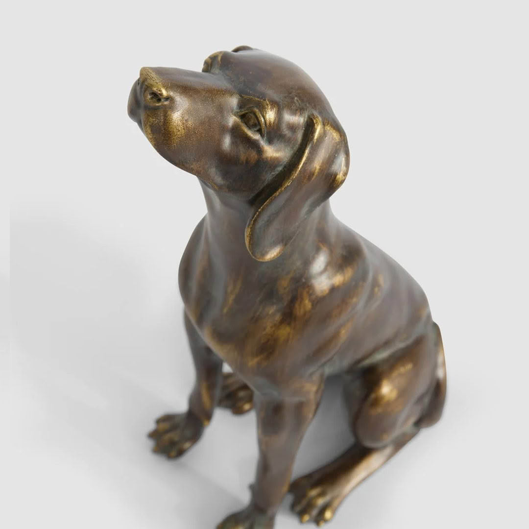 Ralph-Sitting-Dog-Antique-Finish