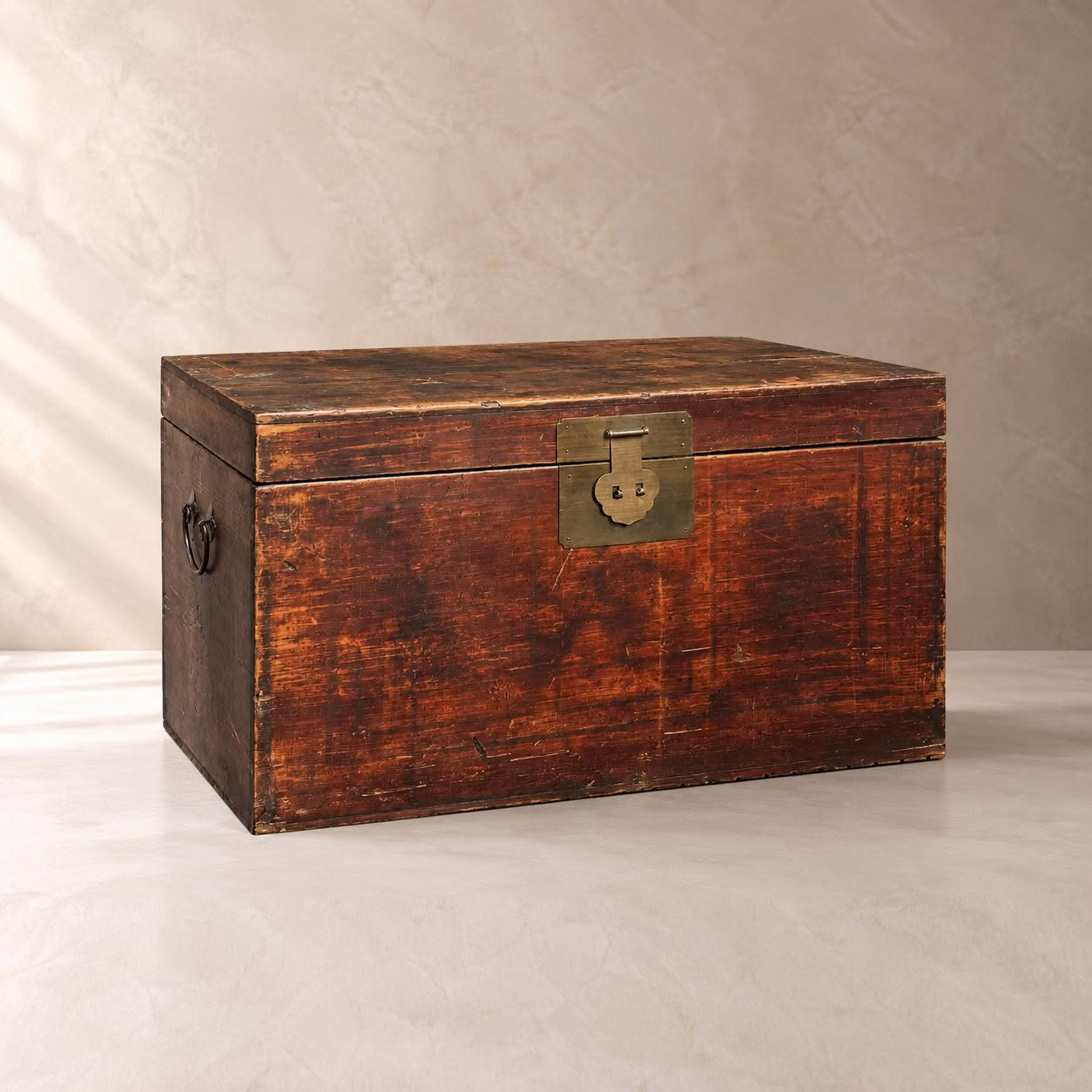 AS-5704 Antique Wooden Trunk